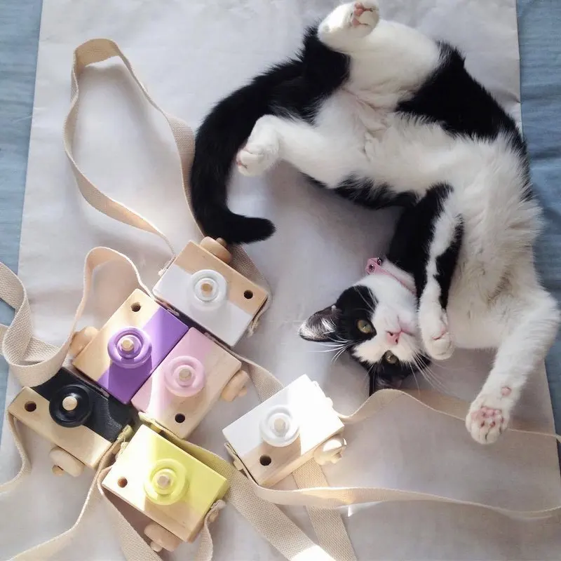 Let's Make 1 шт. деревянные детские игрушки Модная камера Деревянные Подвески