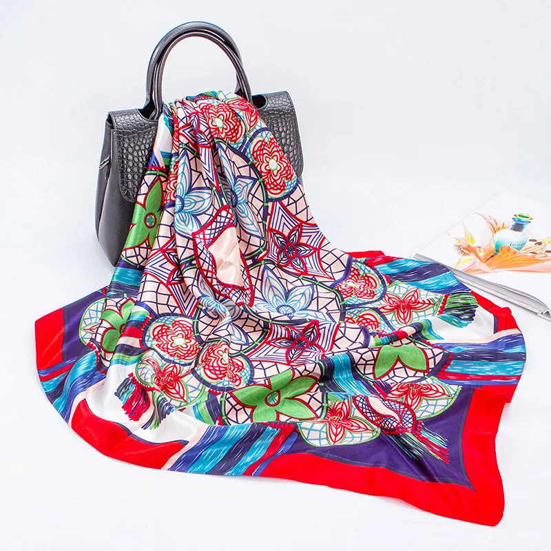 

Silk Scarf Women Shawls Wraps Fashion Small Hair Neck Hijabs Foulard Scarves Female Lady bufanda seda mujer echarpe ete soie