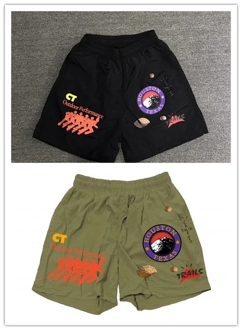 

NEW Travis Scott Cactus Jack Running Wild Shorts Men Women Alphabet Print Casual Sports Shorts Fashion Trend Shorts
