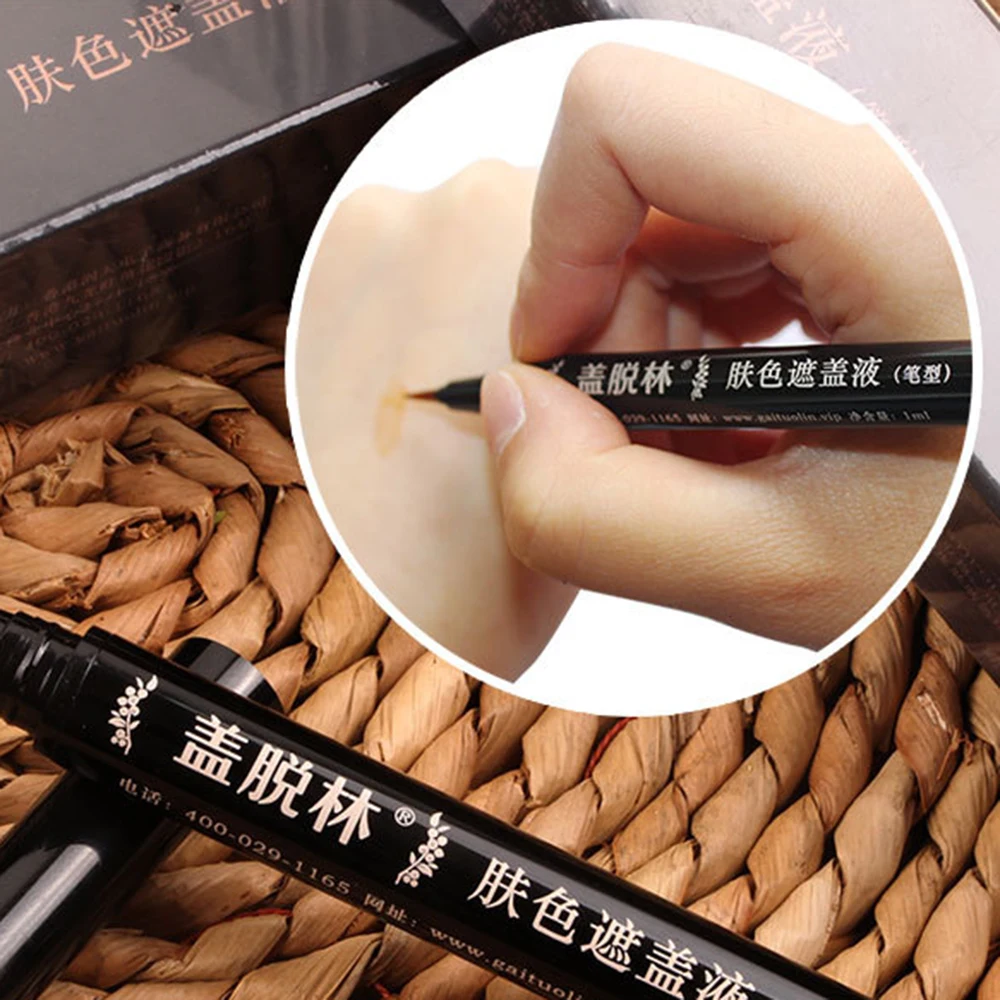 

Vitiligo Scars Birthmarks Cover Pen Professional White Spots Tattoo Concealer Herbal Plant Essence Skin Cover Pen Women Men