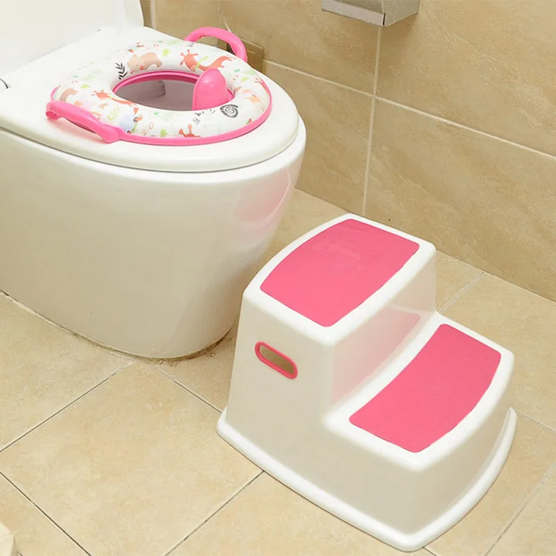 

2 Step Stool for Kids Toddler Stool for Toilet Potty Training Slip Bathroom Kitchen J8 #3