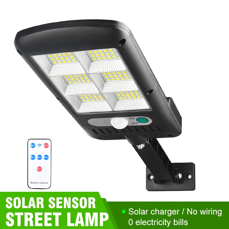 

213SMD/60COB LED Wireless Solar Wall Lamp With Three Modes Outdoor Waterproof Solar Security Lighting For House Street Yard Gard