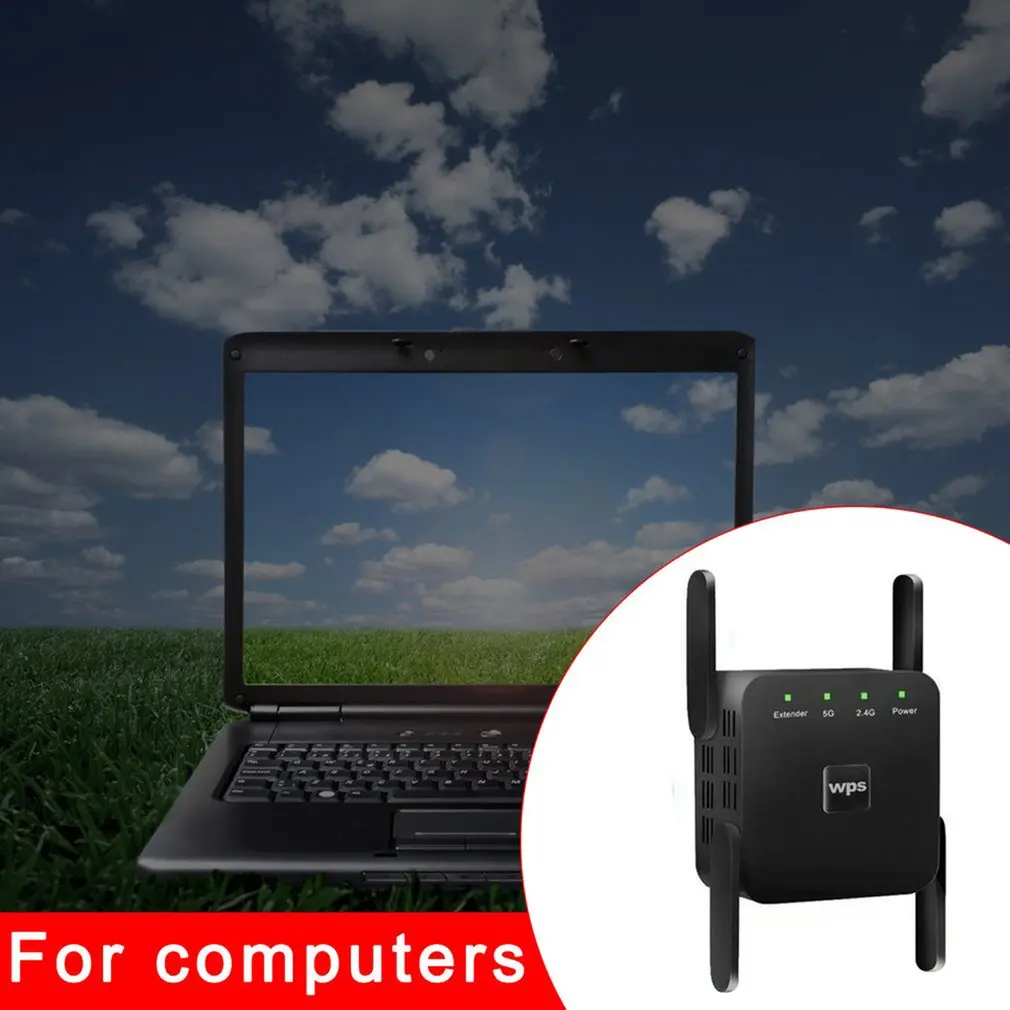 5ghz 1200mbps wireless wifi repeater router long range extender superior omnidirectional wireless range signal booster free global shipping