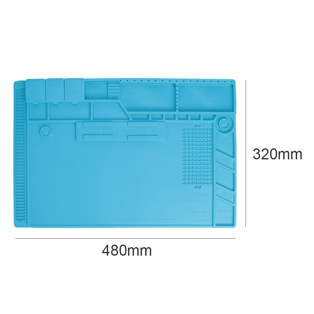 

S-170 Magnetic ESD Heat Insulation Work Mat Desk Phone PC Repair Working Platform Working-Mat Soldering-Station-Repair