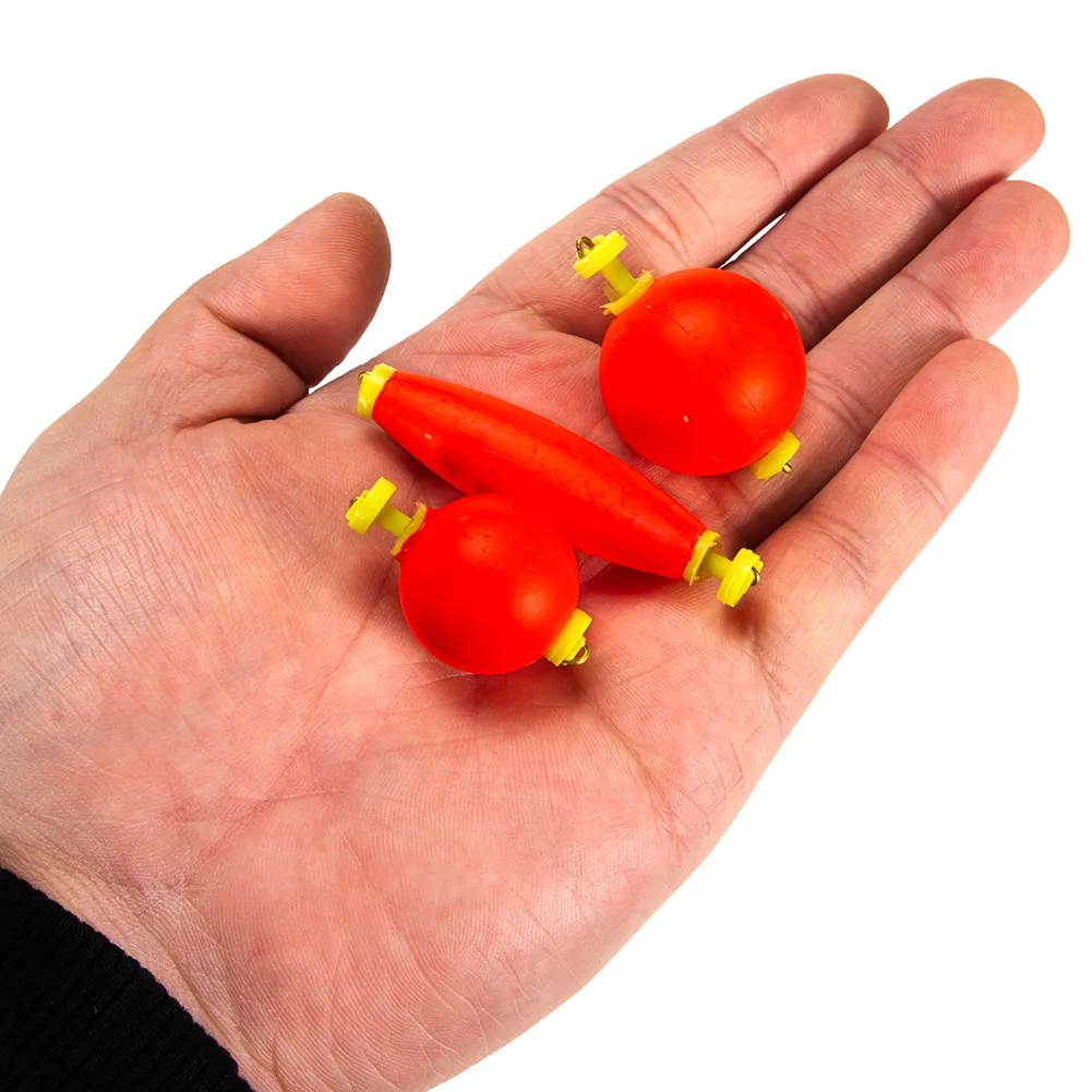 

10pcs Red Fishing Float Bobber Tackle Cigar Peg Float Fishing Bobber Round/Oval Type Bobbers Optional Size