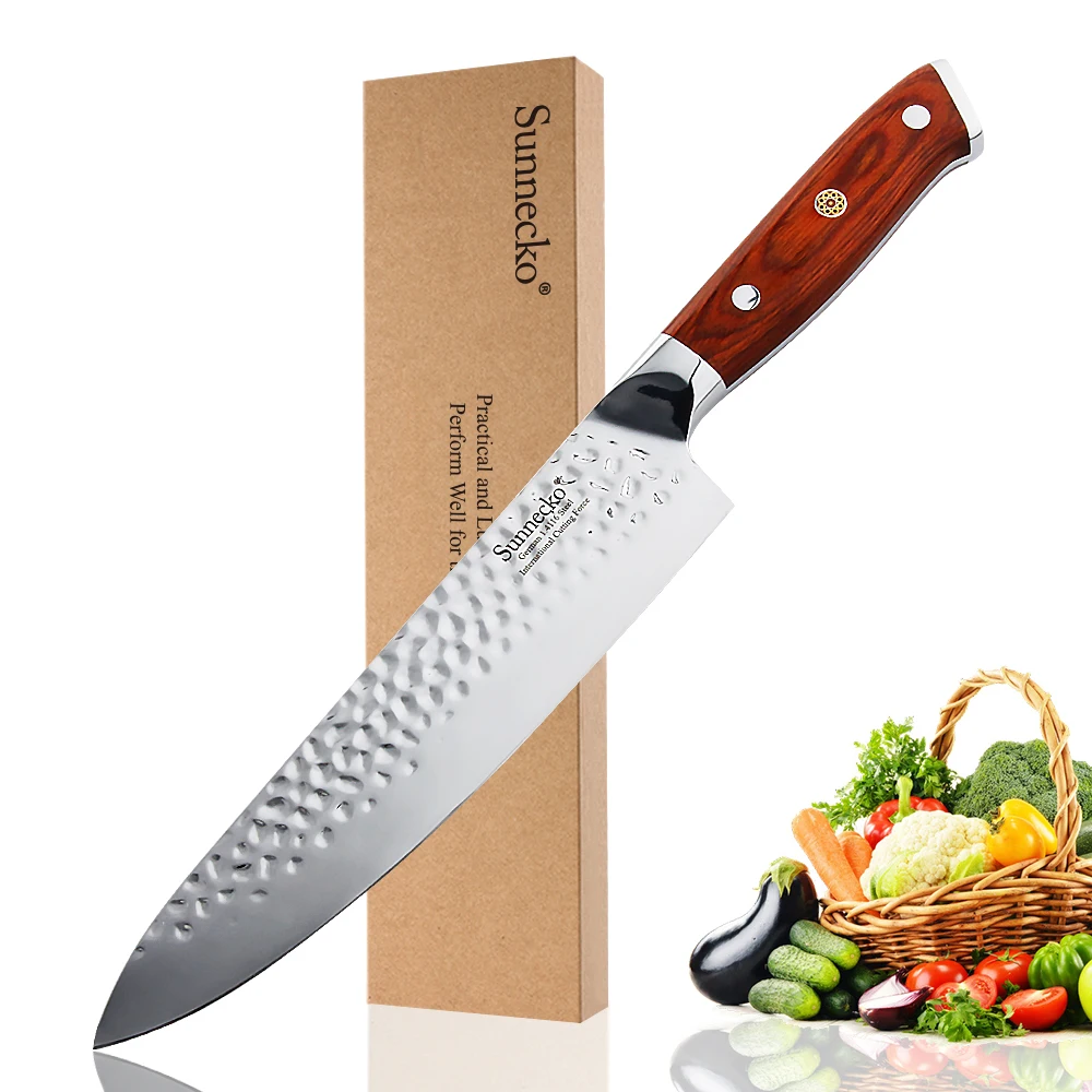 Нож шеф повара SUNNECKO 8 дюймов лезвие из нержавеющей стали 1 4116|Кухонные ножи| |