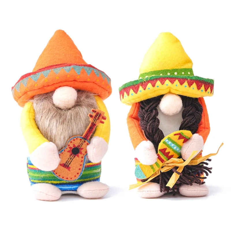 Fiesta Gnome пара пять de Mayo Tomte Для мексиканского Тако Ко эльф карликовый | Дом и сад