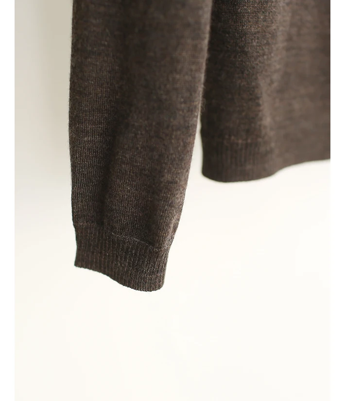

Women Wool Knit Sweater Turn-down Collar Thin Long Sleeve Ladies Knitwear Bottoming Tops