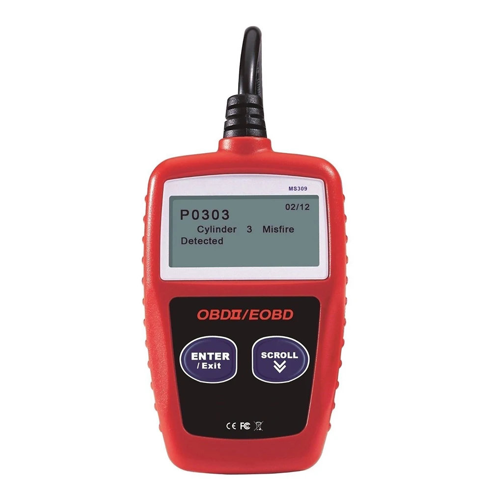 OBDII OBD Автосканер считыватель кодов автомобиля диагностический сканер двигателя