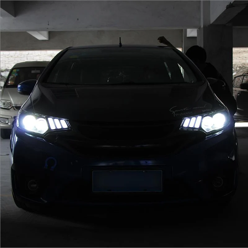 Ангельские глазки светодиодные полосы передняя фара для 2014 2015 2016 Honda Fit фары DRL