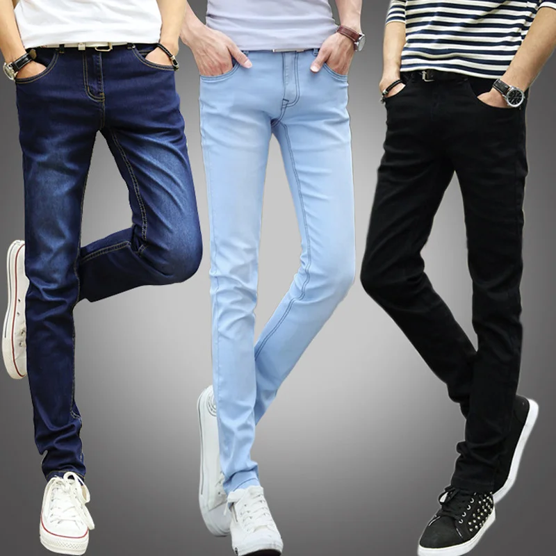 2020 новые мужские Стрейчевые обтягивающие джинсы модные повседневные облегающие