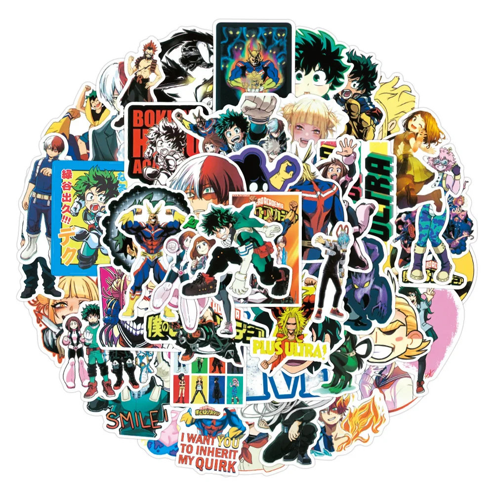 Стикеры с мотивами аниме Моя геройская Академия водонепроницаемые наклейки для