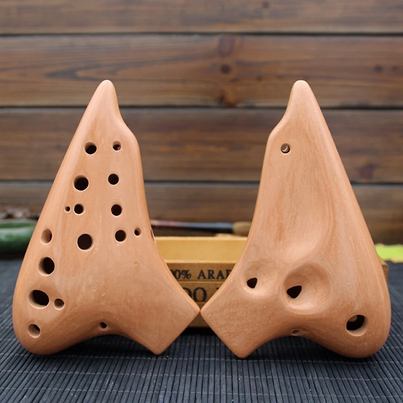 Горячая Распродажа AD 16 отверстий Alto C Ocarina терракотовый с защитной