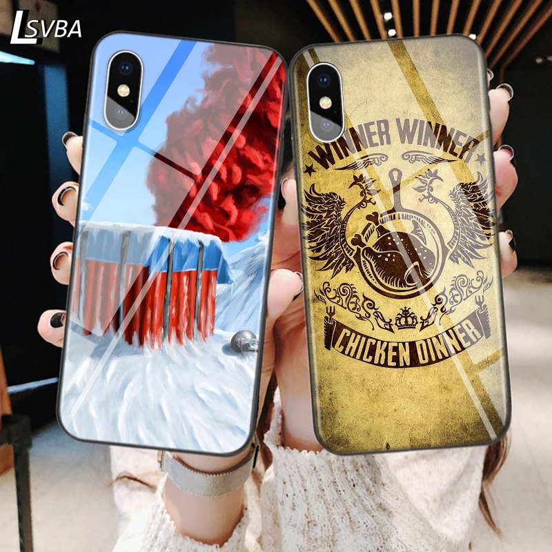 Для iPhone 12 11 Pro Max mini чехол PUBG game для XR X 8 7 6 Plus 6S 5S SE яркий телефона|Бамперы| |