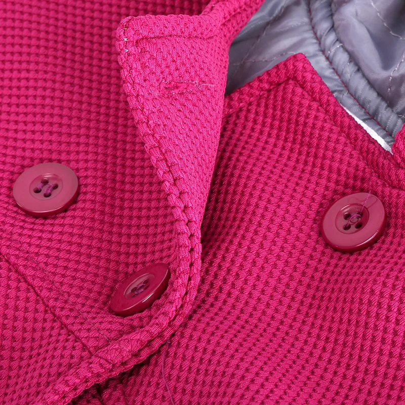 

Autumn and winter windbreaker honeycomb baby jacquard quilted hooded jacket