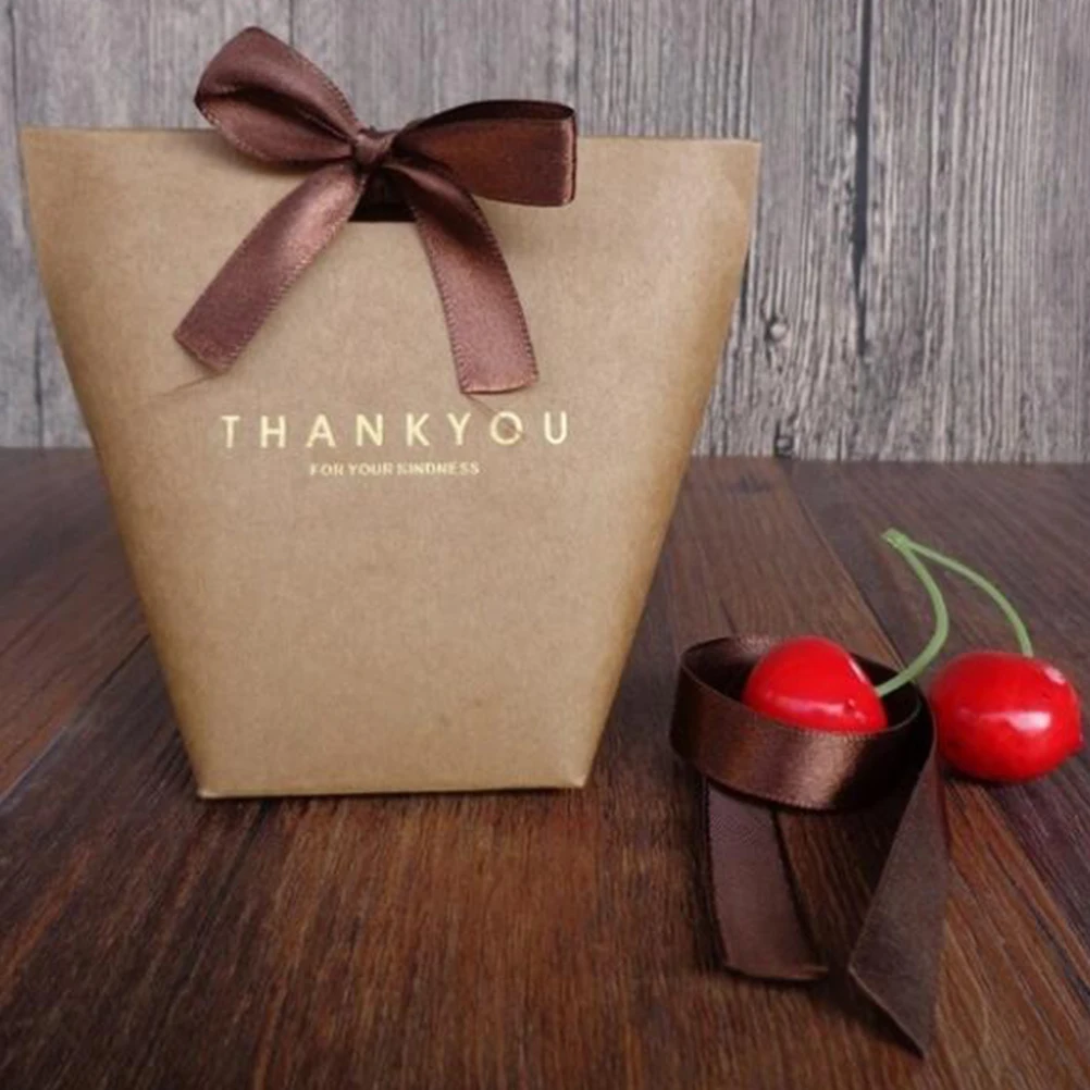 6 шт. пакеты из крафт бумаги для упаковки еды чая небольших подарочных пакетов