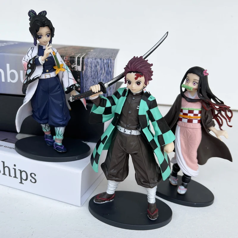 

Wholesale Anime Demon Slayer Kamado Tanjirou Nezuko Action Figure Model Toys Zenitsu Figurine Inosuke Kimetsu No Yaiba Figura