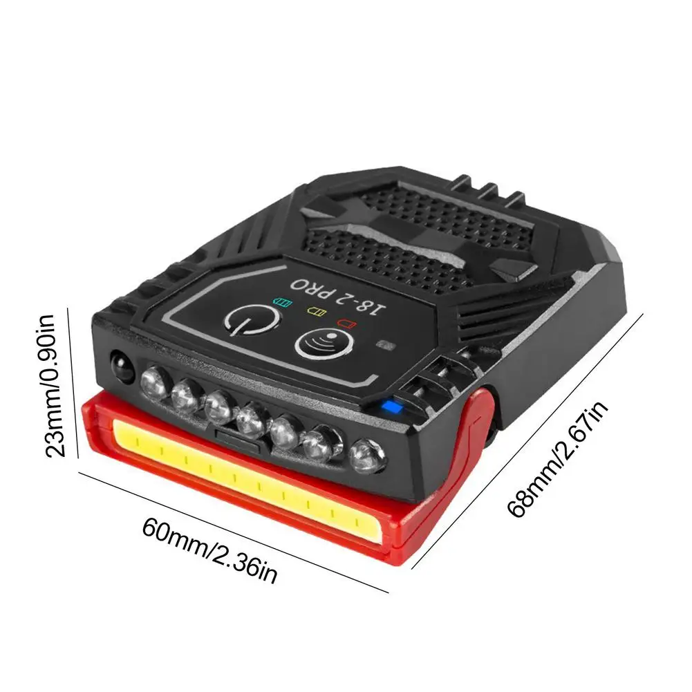 COB светодиодный индукционный головной убор с клипсой Фонарь для рыбалки