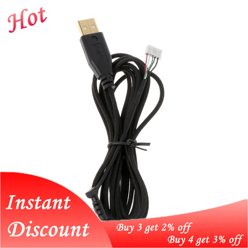 Прочный нейлоновый Плетеный USB кабель для мыши Замена провода Razer Imperator/Naga