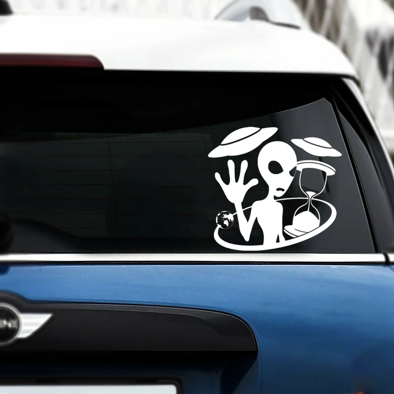 

40391# Die-Cut Vinyl Decal Alien Car Sticker Waterproof Auto Decors on Car Body Bumper Rear Window
