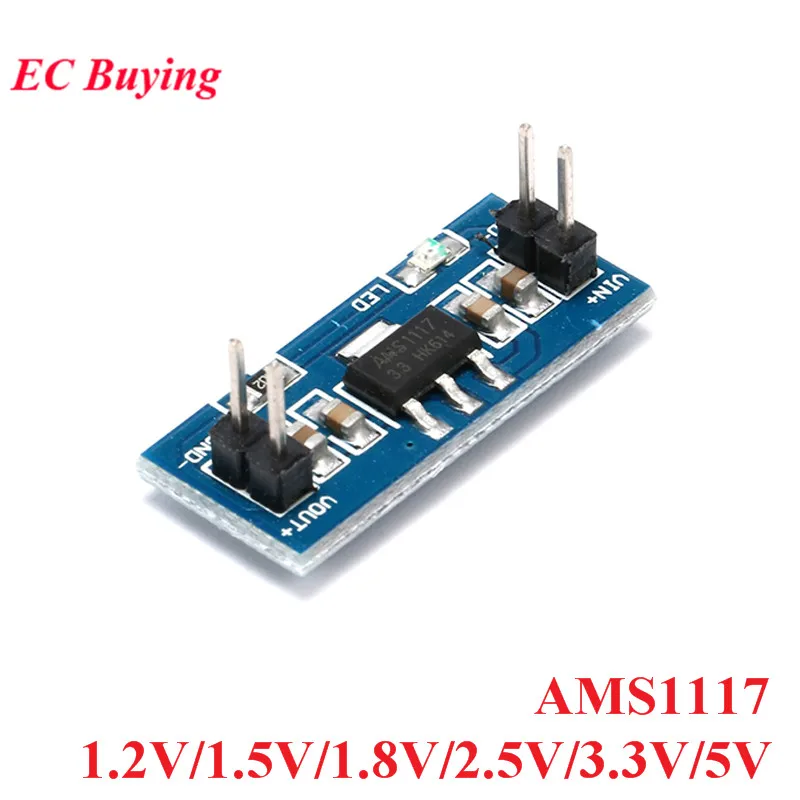 5 шт./лот AMS1117 LM1117 DC-DC понижающий модуль питания для Arduino Raspberry pi DC 1 2 V 8 3 5V - купить по