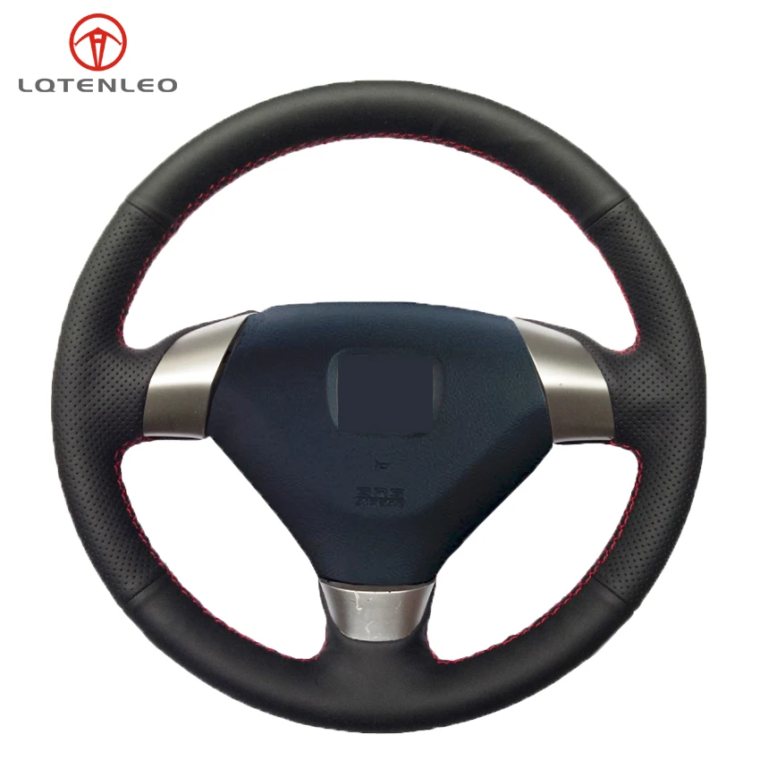 

LQTENLEO чёрная натуральная кожа ручная строчка для Honda Accord 7 2002-2007 (3-спицы)