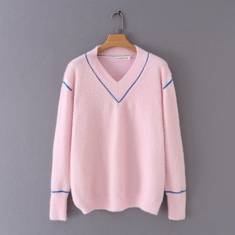 Повседневные незаменимые свитера размера плюс осень 2019 женские модные свободные