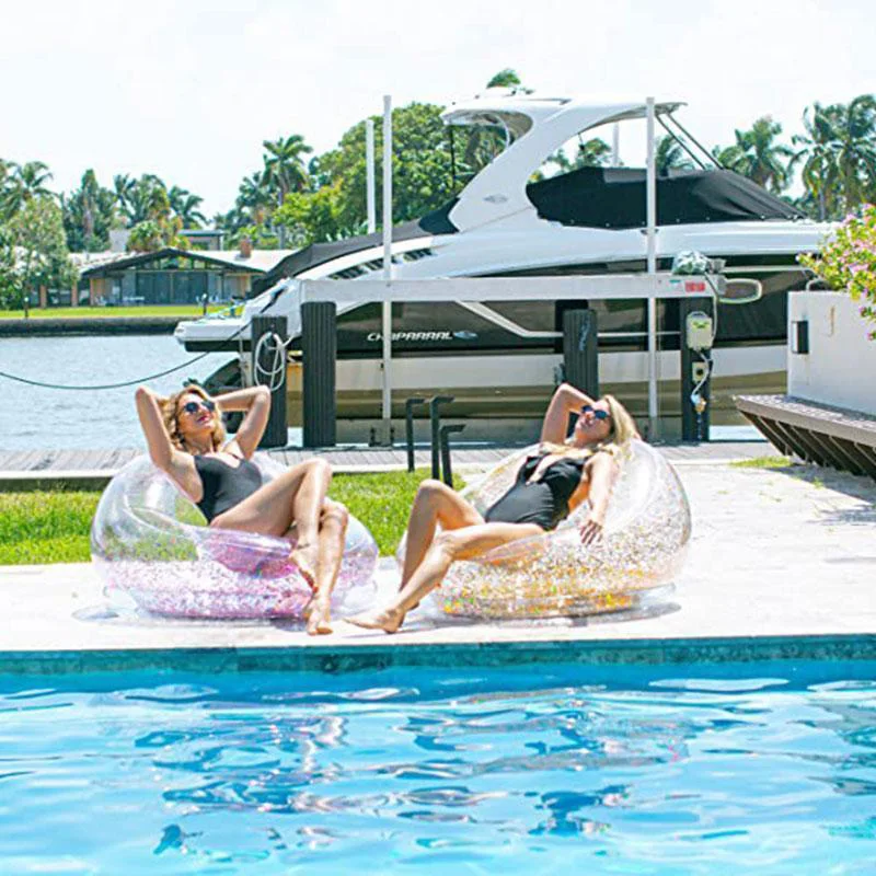 

Waterproof Multicolor Shine Outdoor Inflatable Chair Confettis Glitter Inflatable Lounger Sofa H88F