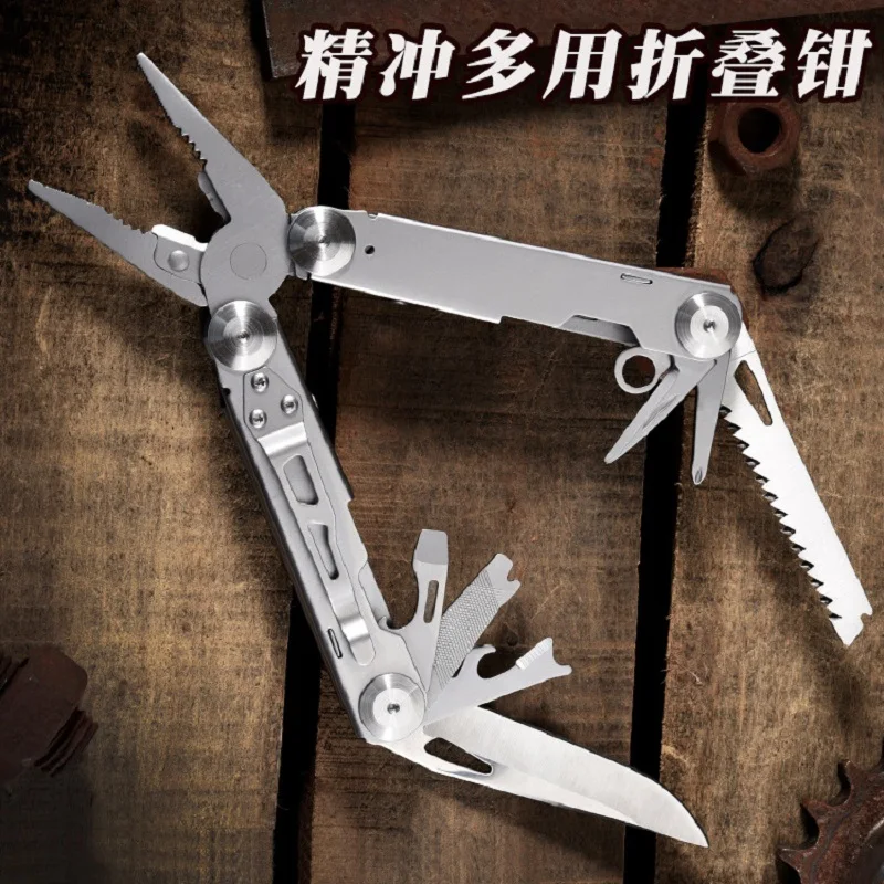

Multi Tool Folding Plier Outdoor Camping Survival Knife Hand Tools EDC Kits 420 Stainless Steel Saw Screwdriver