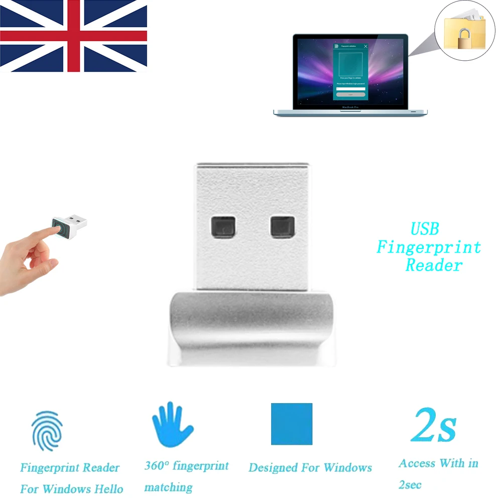 USB-считыватель отпечатков пальцев для ПК и ноутбука 32/64 бит безпароль