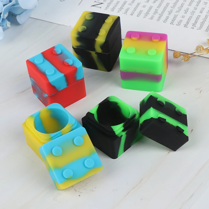 5ml Square Nonstick Silicone Container Storage Box for Oil Wax Jar Dab Random Color | Дом и сад