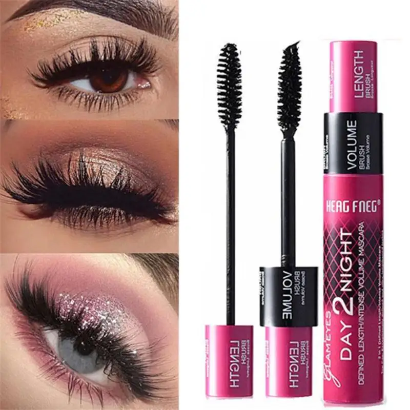 

4D Fiber Mascara Natural Curling Double Waterproof Sweat-proof Quick-drying Thick Lengthening Curling Mascara Makeup TSLM1