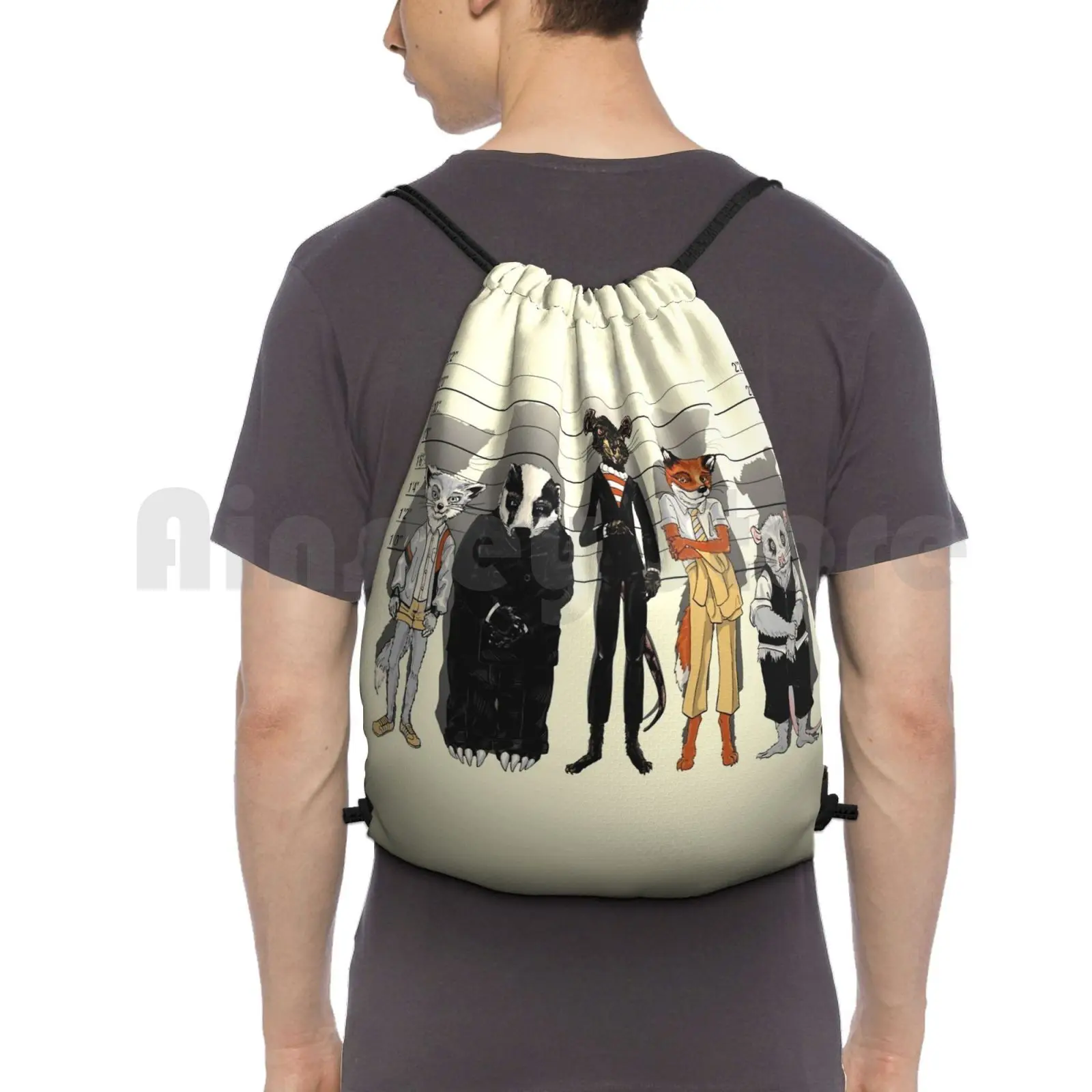 

Unusual Suspects Backpack Drawstring Bag Riding Climbing Gym Bag Usual Suspects Fantastic Mr Fox Bryan Singer Wes Anderson