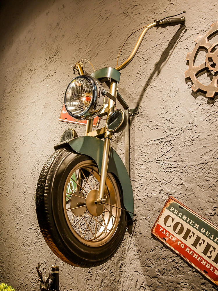 

Industry Wind Wall Decoration Bar Ornament Pendant Shop Restaurant Wall Decoration Background Wall Iron Art Wall Hanging