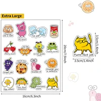 cute funny bearish pvc transparent korean stickers student childrens decorative cartoon handmade scrapbook reward stickers