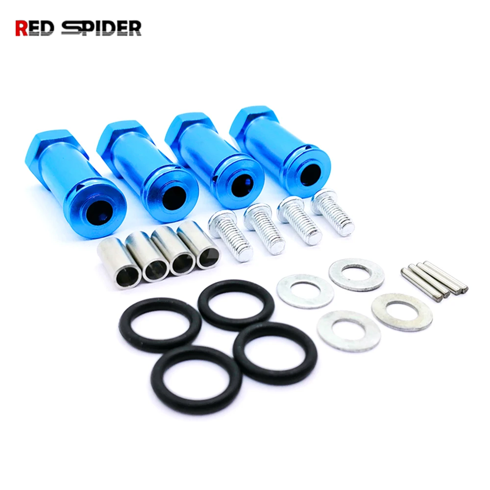 

1Set Tires Lengthened Combiner 12mm for 1/12 RC Car Wltoys 12428 12423 Feiyue FY-03 Spare Parts Upgrade Large