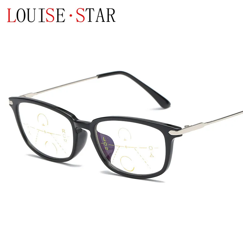 

Full Frame New DistanceAnd Near Dual-Use Anti-BlueLight Progressive Multi-Focus Reading Glasses Ladies Automatic Old GlassesMen