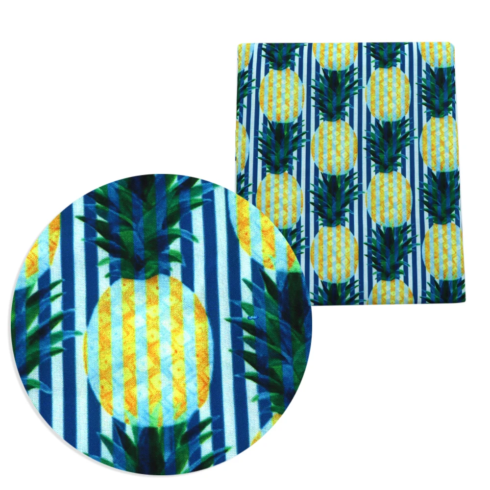 Ананасов полиэфир хлопчатобумажной ткани из кусков для шитья кукол стеганые