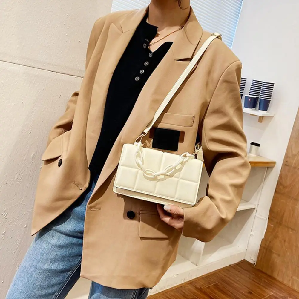 

Messenger Bag Square Shape Single-shouldered Female Suction Buckle Shoulder Bag for Holiday
