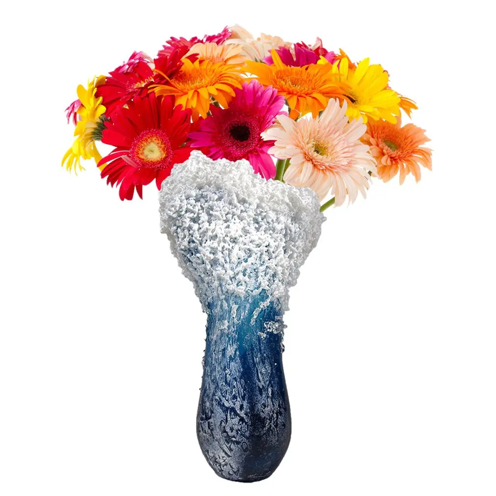 

Wave Vase Simulation Blue Sea Wave Vase Handmade Resin Beautiful Wave For Art Vase Decoration Home Decoration
