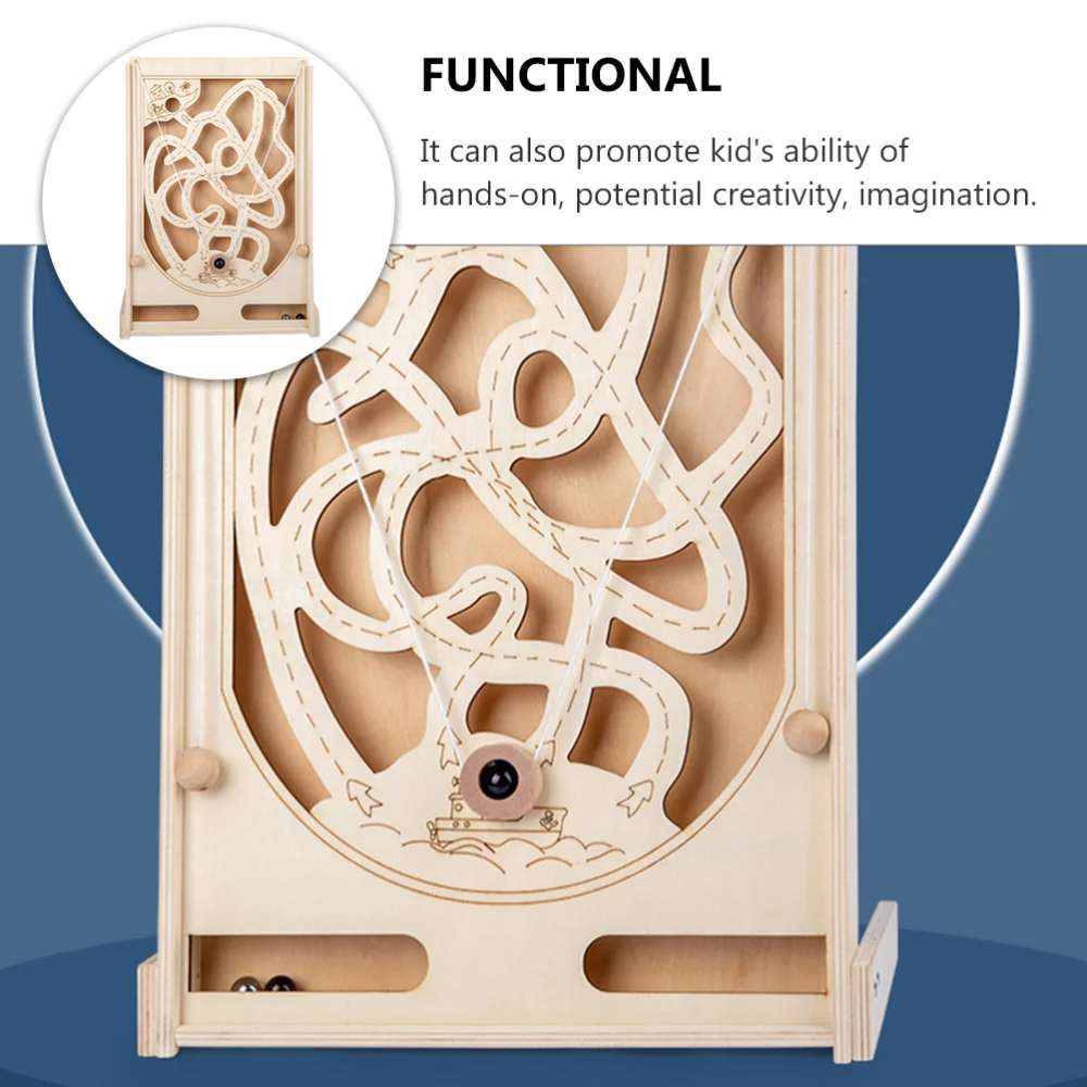 

Wooden Marble Puzzle Kids Marble Shooting Early Educational