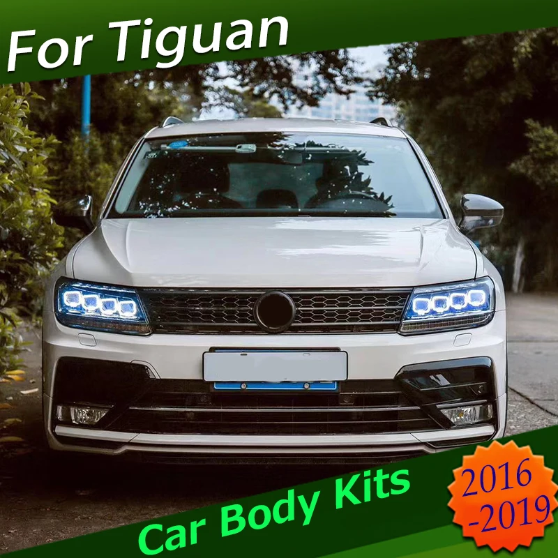 Комплект кузова для Tiguan- передний и задний бампер Модифицированный tiguan автомобильный Стайлинг обновление Rline стиль для Volkswagen