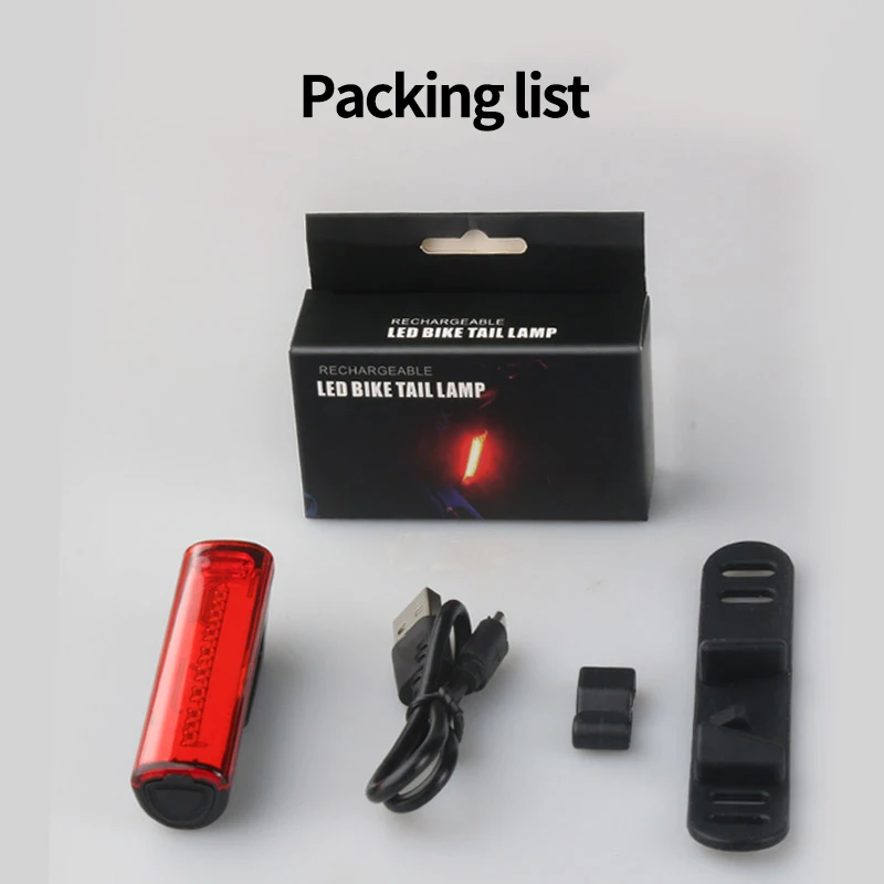 

Bike Bicycle Light Rechargeable LED Taillight USB Rear Tail Safety Warning Cycling Light Portable Flash Light Super Bright