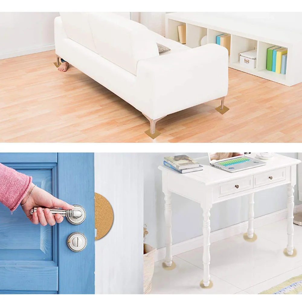 

Behogar 30pcs Self-Adhesive Cork Coasters Round/Square Mini Pads Corkboard Backing Board Sheets for Coaster DIY Crafts 4 inch