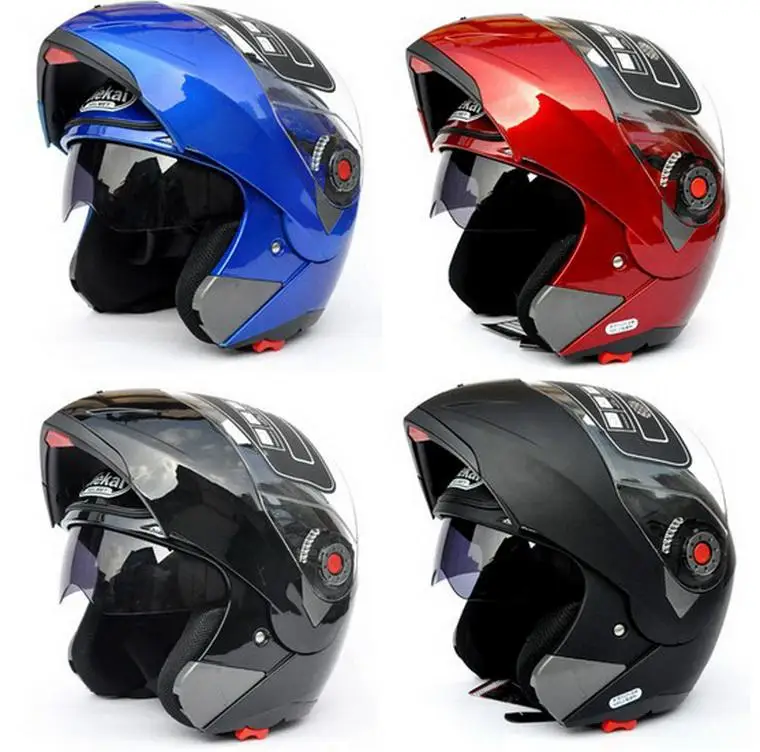 

HiMISS Motorcycle Helmets Flip Up Double Visors Racing Full Face Helmet