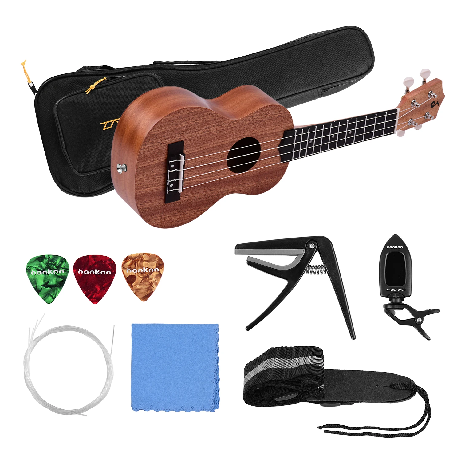 Ukelele Uke Merbau корпус из фанеры деревянный фингерборд с тюнером Gig Bag | Спорт и