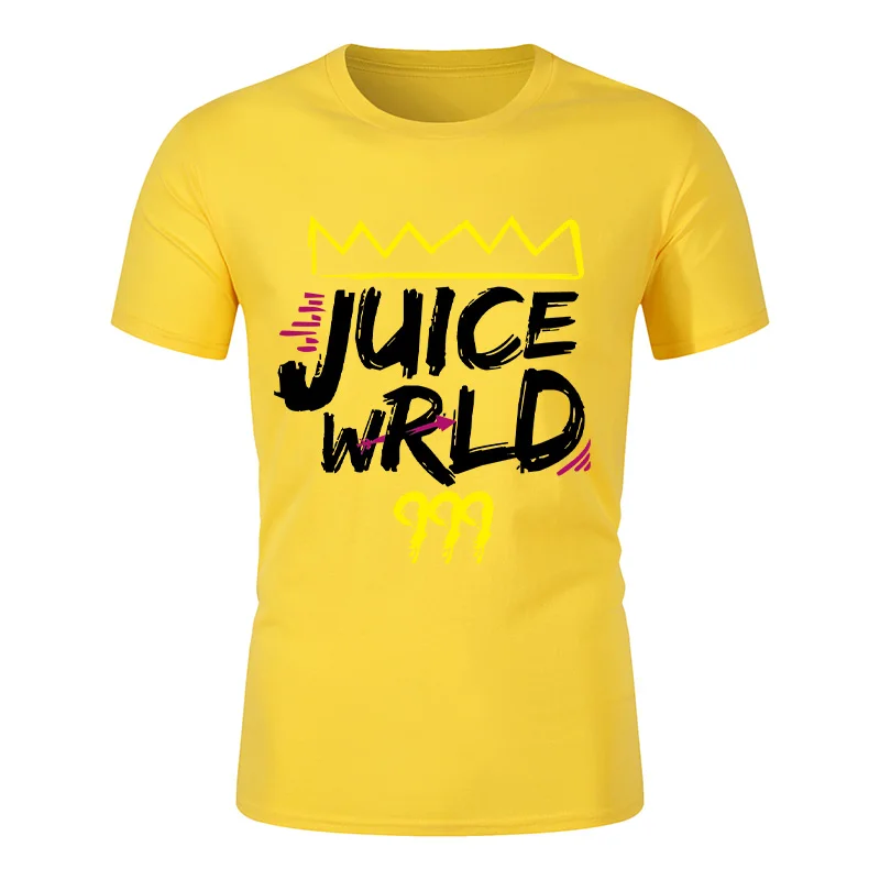

2021 New Juice Wrld 999 T-shirt hip-hop singer Rapper Rock Crown T-shirt EU size 100% cotton breathable high quality top