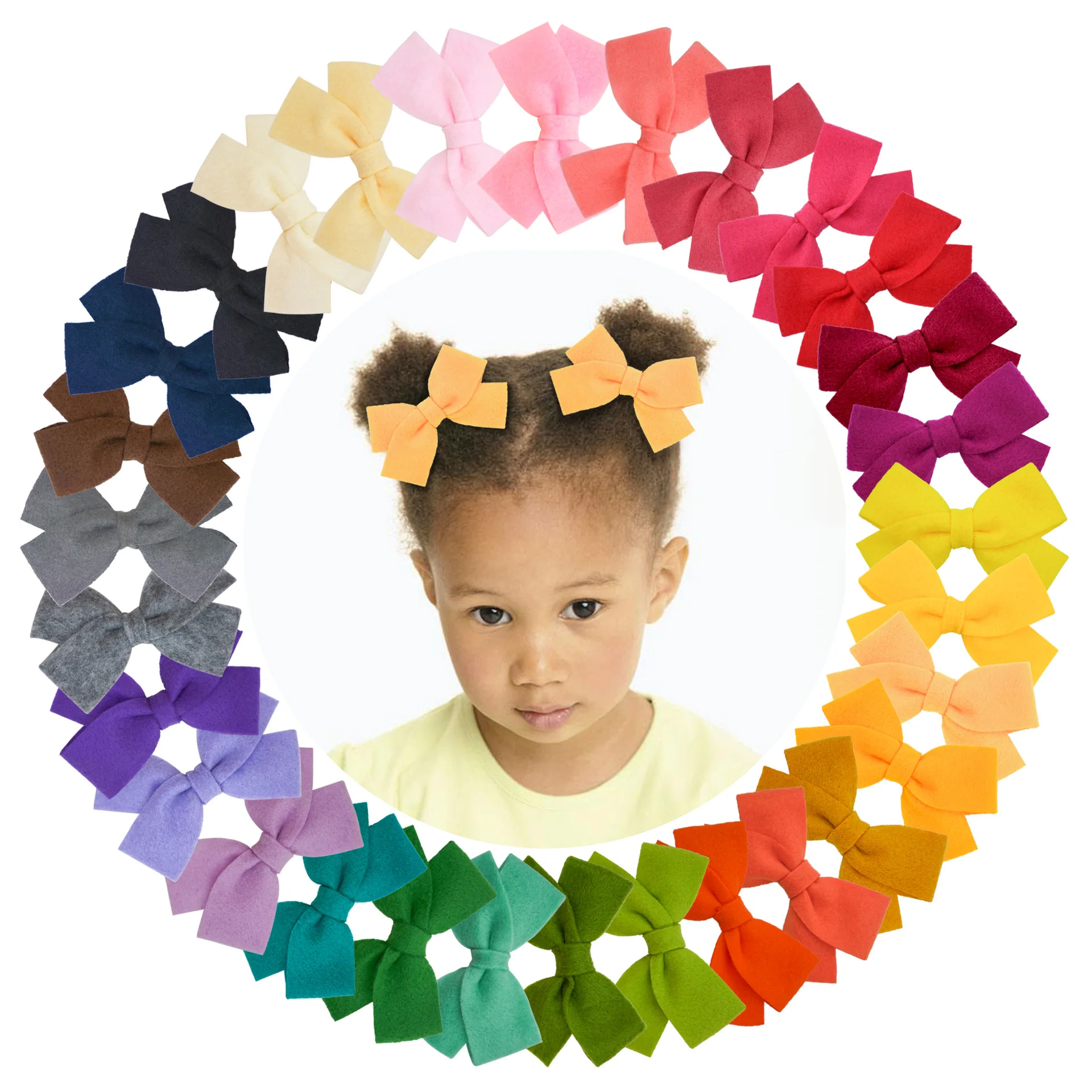 Заколки для волос MengNa фетровые шпильки из нетканого войлока 4 дюйма с зажимами