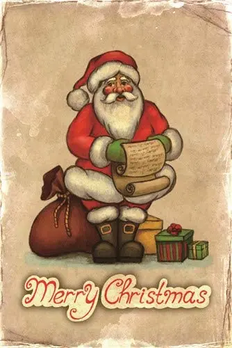 

Merry Christmas Happy New Year Countryside Vintage Retro Tin Signs