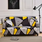 Эластичный чехол для дивана, секционный Универсальный чехол L-образной формы, 40 геометрических форм, для гостиной